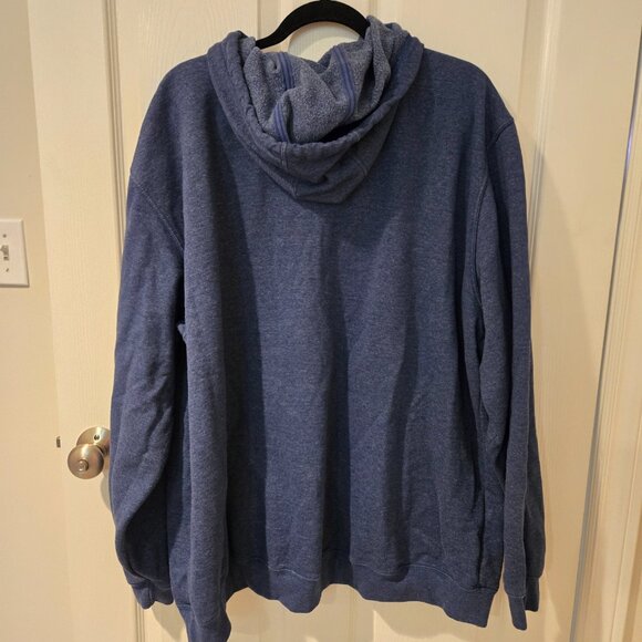 Carhartt Midweight Logo Sleeve Hoodie Sweatshirt Blue Loose Fit 2XL - Picture 5 of 5